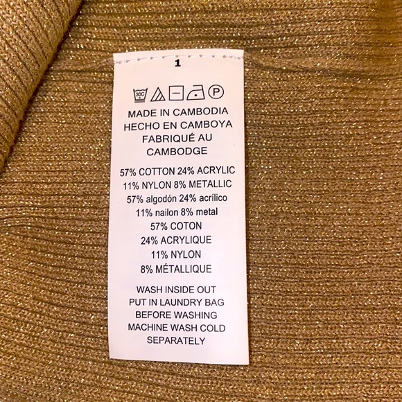 Gold shimmer sweater, Michael Kors NWT - Picture 11 of 15